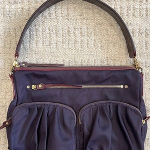 MZ Wallace Bedford Moto Nylon Handbag Shoulder Purse Zip Women